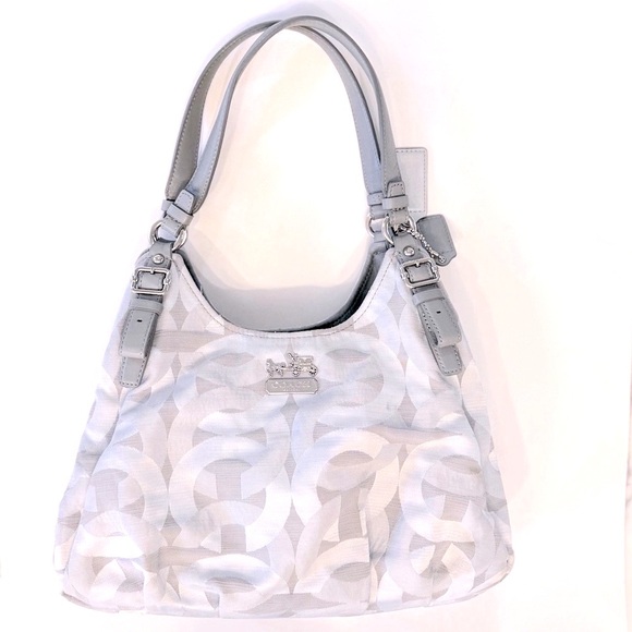 COACH SIGNATURE MONOGRAM TRIPLE COMPARTMENTS SHOULDER BAG - Picture 8 of 16